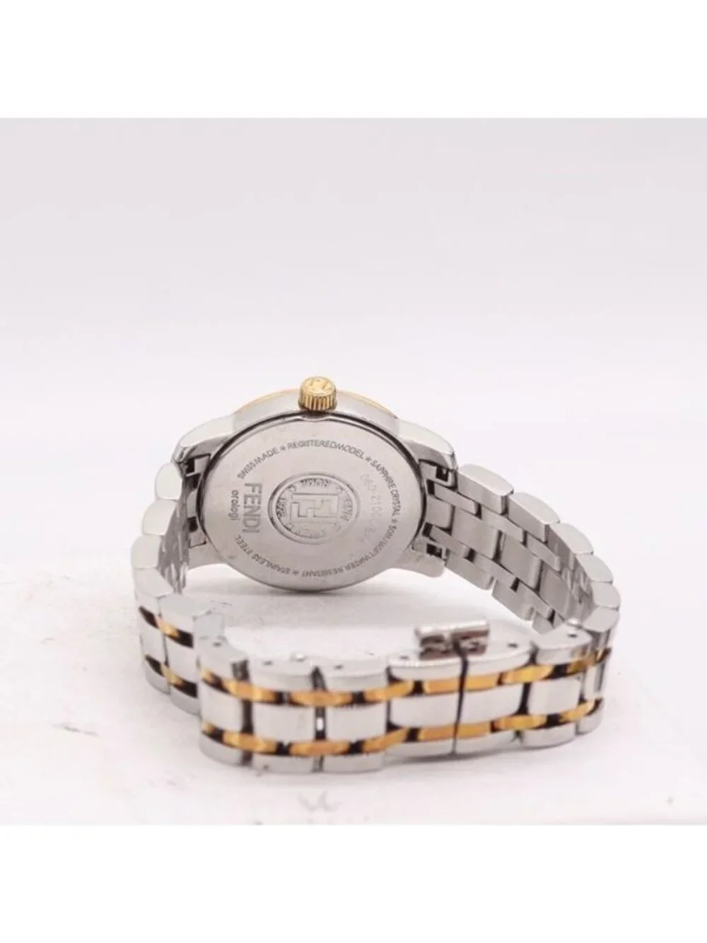Fendi Quartz Date White Shell Dial Watch